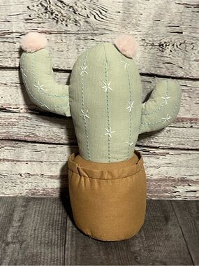 Mon Ami Plush Fabric Cactus with Pom-Pom Flowers